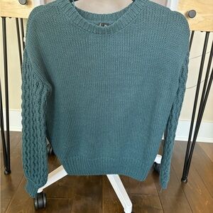Teal Cable Knit Sweater
